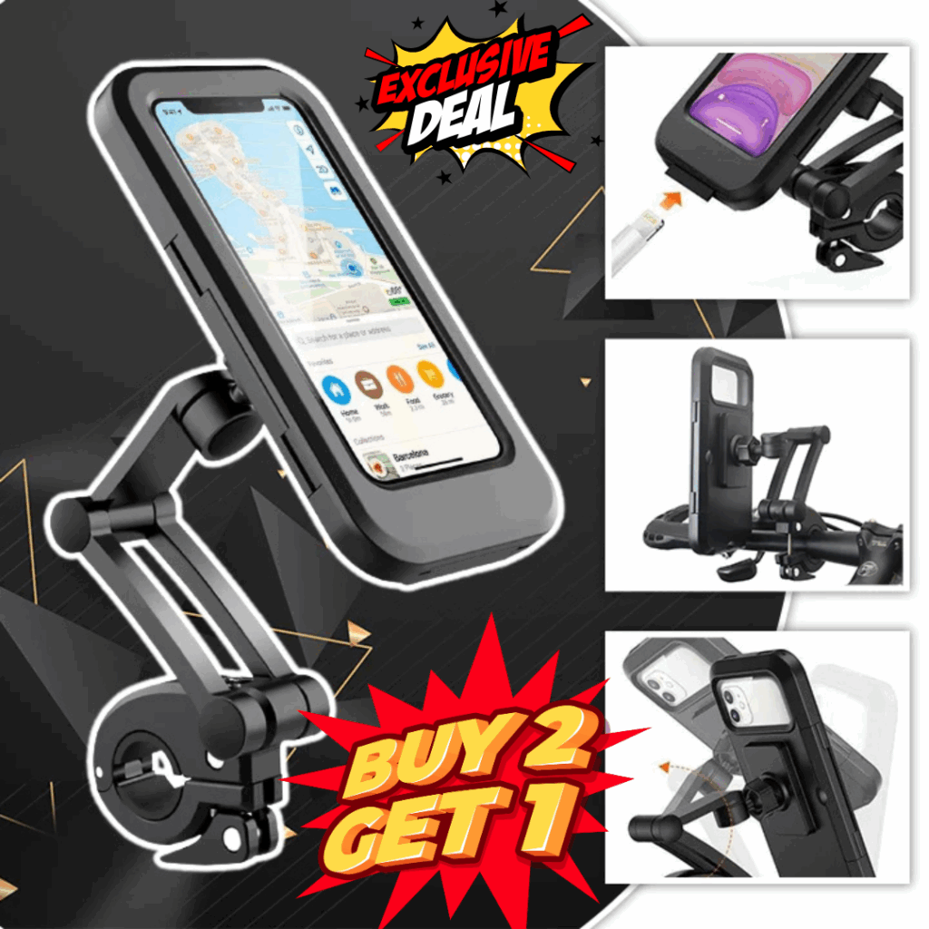 BikeClip™ 360° Rotatable Waterproof Motorcycle & Bike Phone Holder