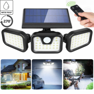SolarGuard™ Pro — Smart Solar Motion Security Light (IP65 Waterproof, 1050 Lumens, Adjustable 3-Head Design)
